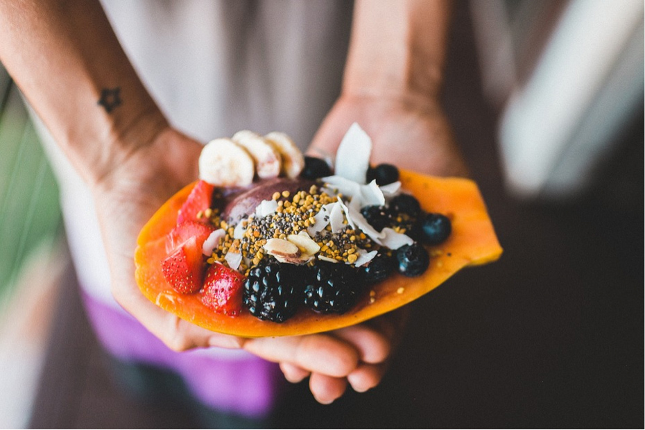 Personnes agées et healthy nourriture